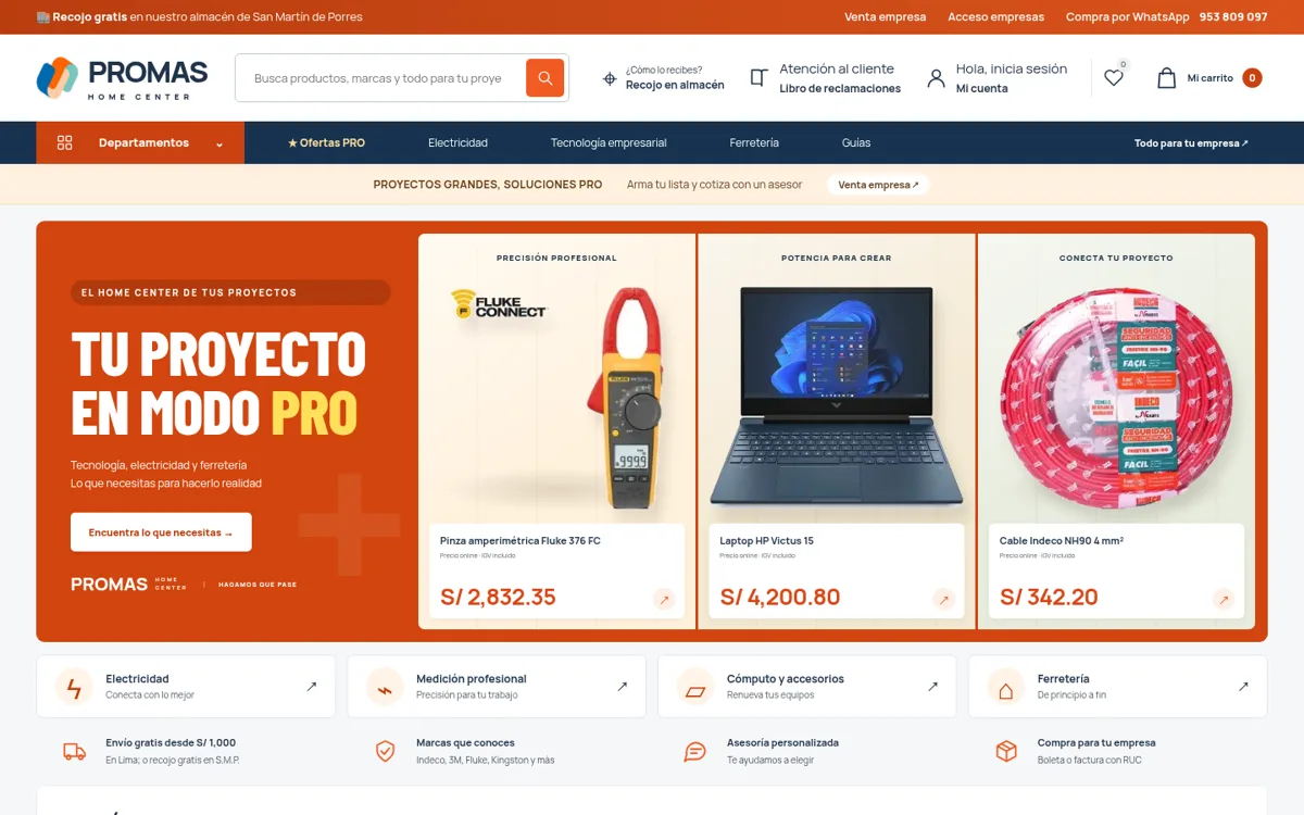 Tienda online de PROMAS Home Center